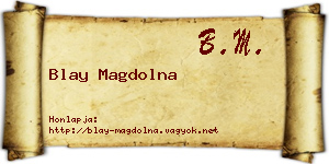 Blay Magdolna névjegykártya